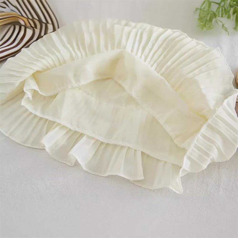 2 Piese Copii Fete Culoare solidă Costum de pantaloni A stabilit Fără manșon Modă În aer liber 3-7 ani Vară Bej 2025 - $16.49 –P3