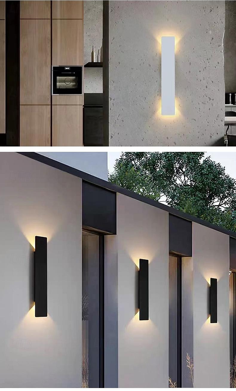 LED Wall Light Outdoor Minimalist Outdoor IP54 Waterproof Aluminium Art Deco Wall Lamps Outside/Indoor for Villa Porch Gardens Terraces Exterior Walls 2025 - $82.99 –P3