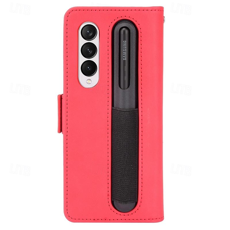 Phone Case For Samsung Galaxy Z Fold 5 Z Fold 4 Z Fold 3 Wallet Case Kickstand with Pen Slot Holder Card Slot Retro TPU PU Leather 2025 - $16.99 –P5