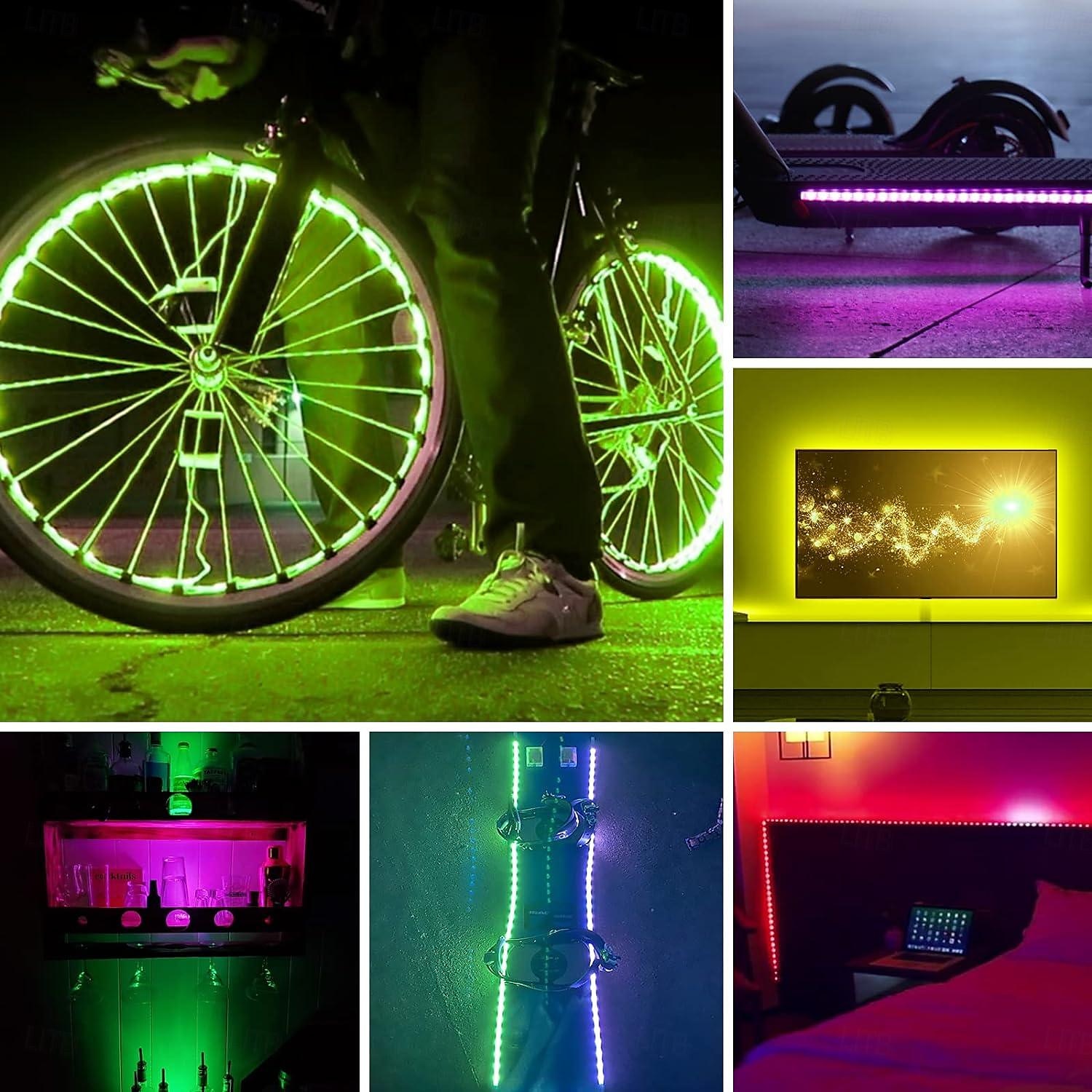 Luz de TV LED 1-5 m/3,28-16 pies retroiluminación LED de TV USB con aplicación barra de luz LED Bluetooth barra de luz LED rgb luz LED de sincronización de música adecuada para dormitorio, iluminación 2025 - $20.99 –P3