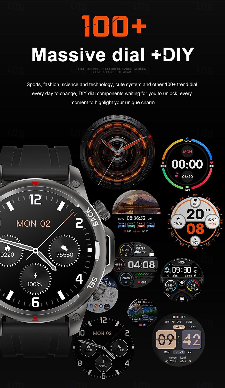 696 DK68 Smart Watch Fitness Tracker ECG PPG Bluetooth Call Reminder Android iOS IP67 47mm 1.53 2025 - $58.99 –P4