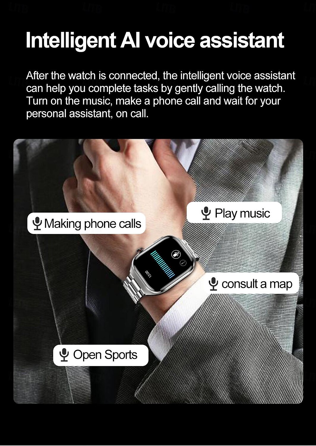 2025年 TK16スマートウォッチBluetooth通話健康モニタリングステップスポーツウォッチ音声アシスタントスマートブレスレット コレクション – $82.19 –P18
