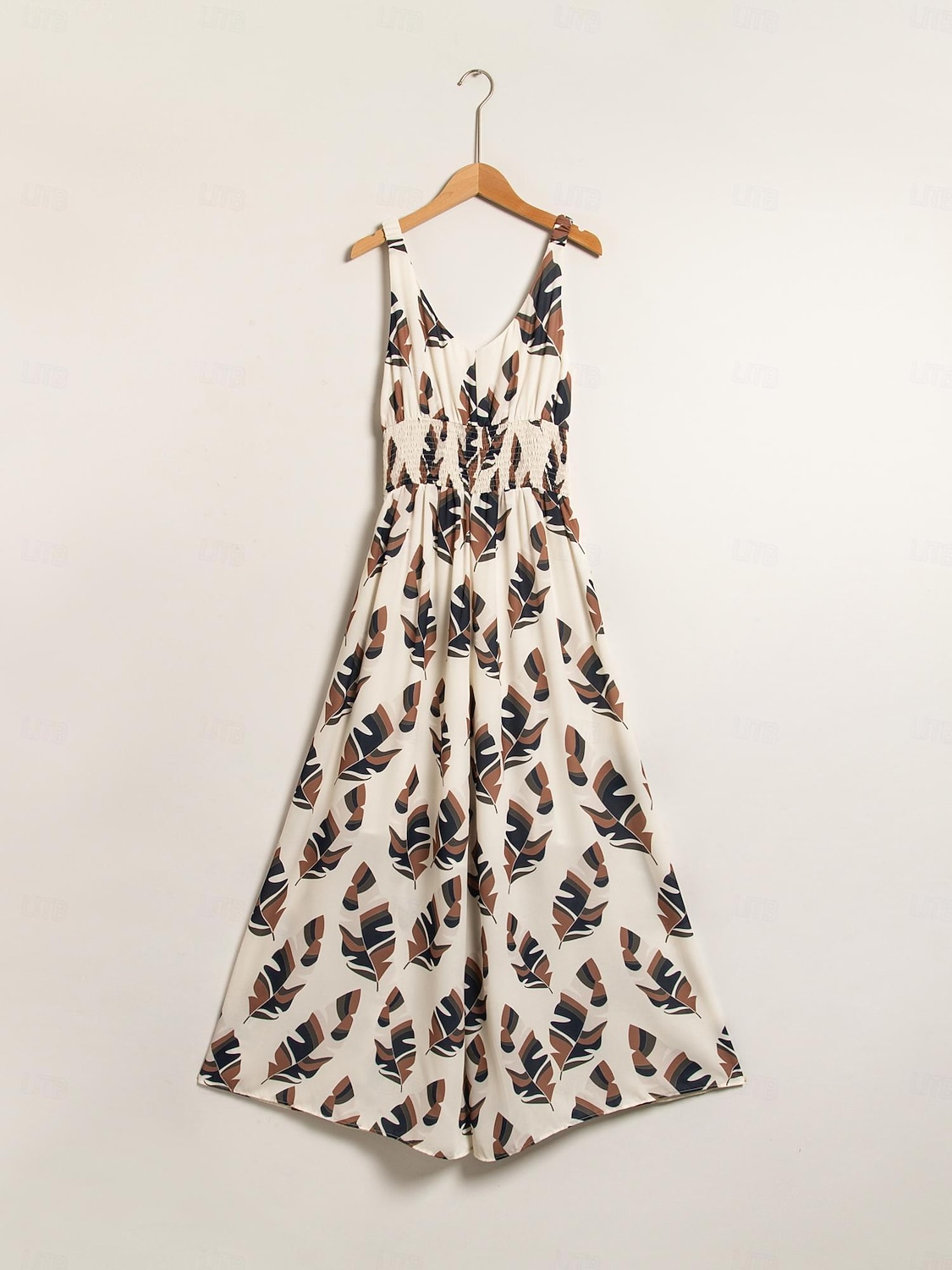 tuta in chiffon con scollo a V e vita smock del 2025 a $103.99 –P8