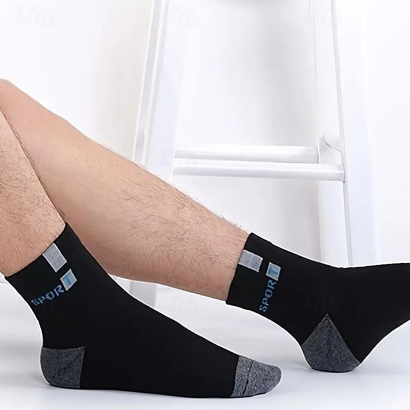 Men's 5 Pairs Multi Packs Socks Running Socks Casual Socks Rainbow Color Color Block Letter Sports & Outdoor Daily Vacation Basic Medium Spring Fall Fashion Casual 2025 - $6.49 –P5