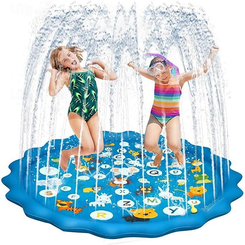 Tappetino antispruzzo, 39 pollici/59 pollici/67 pollici Tappetino antispruzzo antiscivolo per bambini cani Piscina per cani ispessita Tappetino per irrigatore antispruzzo Durevole estate Giochi d'acqua all'aperto per neonati Ragazzi Ragazze Animali domest del 2025 a $42.99 –P1