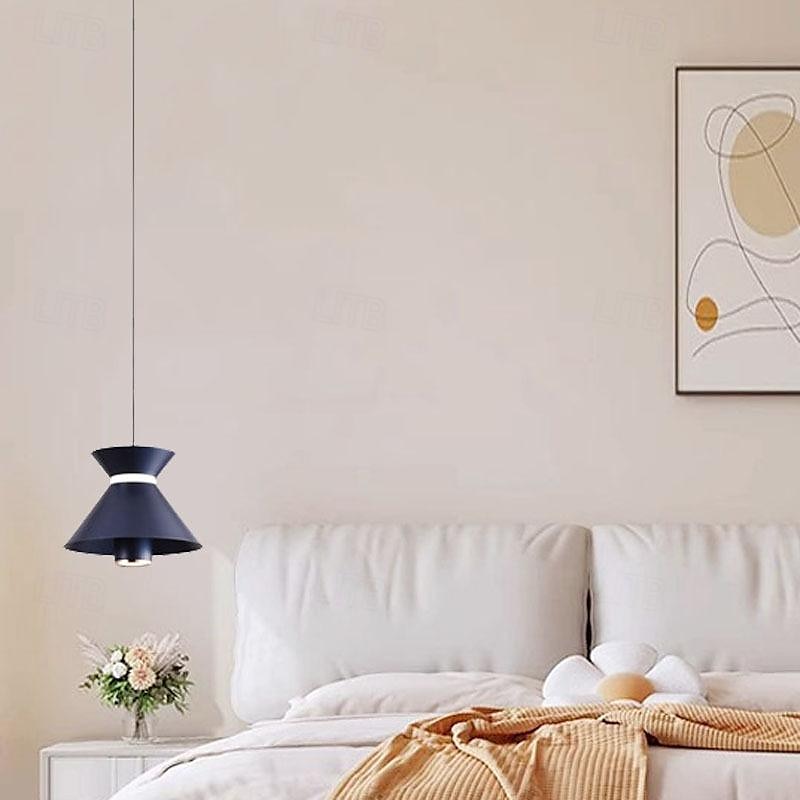 led pendellampe kjøkkenøy pendellampe 1-lys 15 cm enkelt design metallmalte overflater moderne nordisk stil soverom spisestue 110-240v 2025 - $168.99 –P2