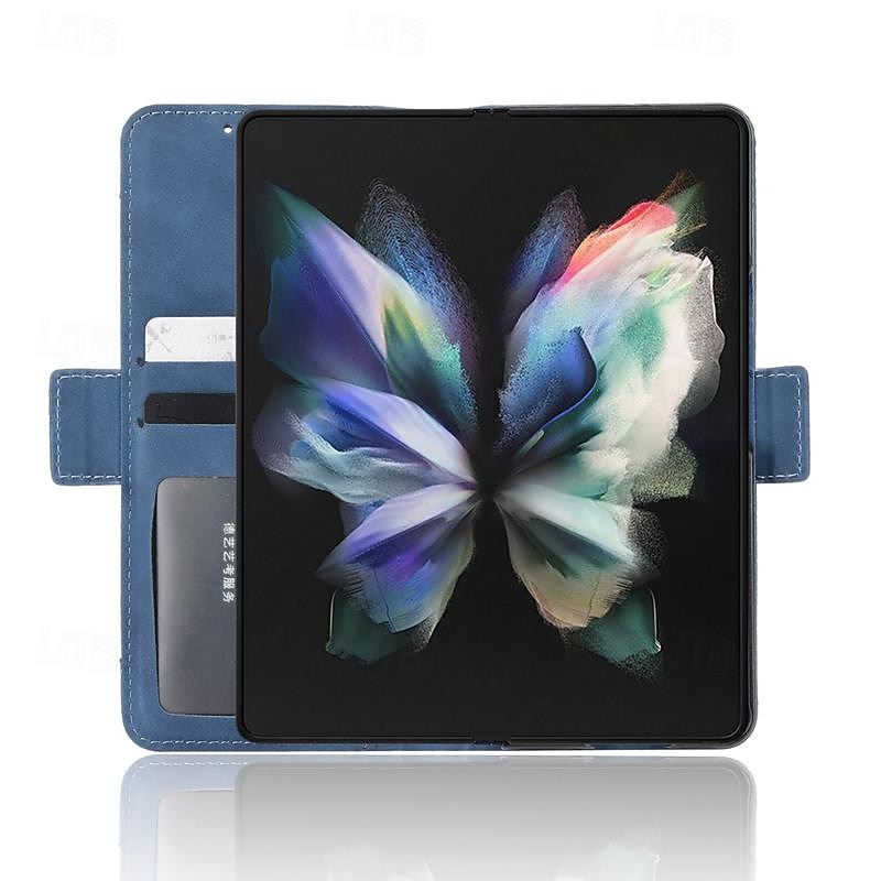 Phone Case For Samsung Galaxy Z Fold 5 Z Fold 4 Z Fold 3 Wallet Case Kickstand with Pen Slot Holder Card Slot Retro TPU PU Leather 2025 - $16.99 –P9