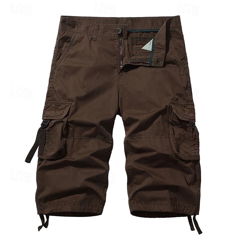 Herre Taktiske shorts Capri Cargo Shorts Cargoshorts Capri-bukser Shorts til turbruk Knapper Multi lomme عادي Anvendelig Kalv lengde utendørs Daglig Ut på byen Mote Klassisk Sjø blå Svart 2025 - $35.99 –P6