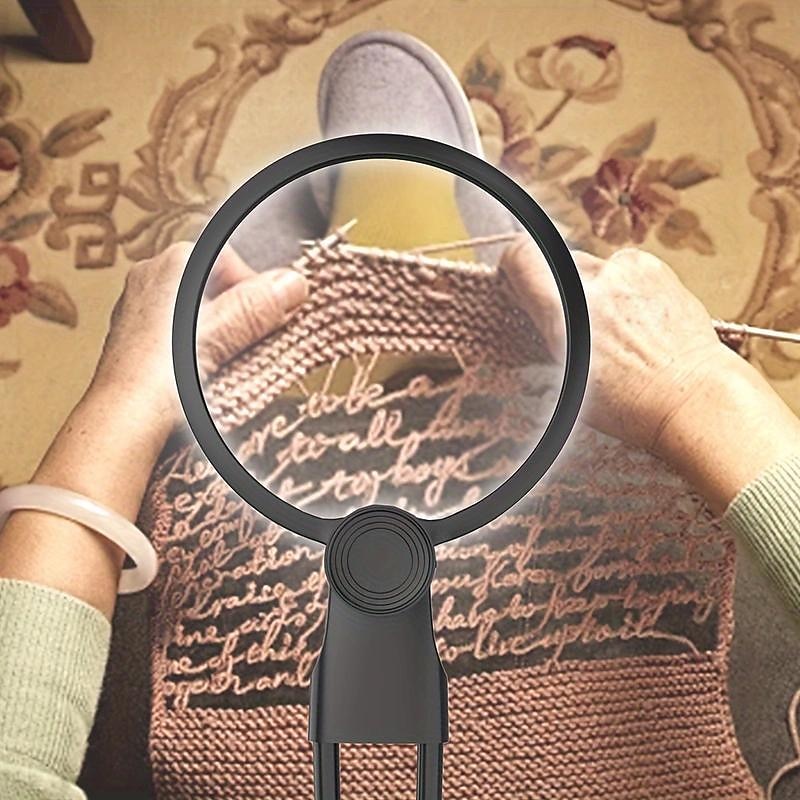 1pc Hands-Free Lighted Magnifier, Neck-Wearable Large Lens for Close Work, LED Illuminated Magnifying Glass for Reading, Sewing, Cross Stitching, with Type-C Magnetic Design 2025 - $48.99 –P8