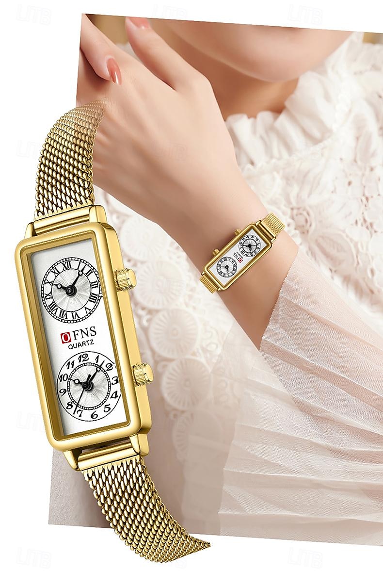 Moederdag Cadeau voor Vrouwen Quartz Horloge Creatief Modieus Casual Horloge Waterdicht Wereldtijd Decoratie Lederen Mesh Band Horloge 2026 - $36.99 –P11