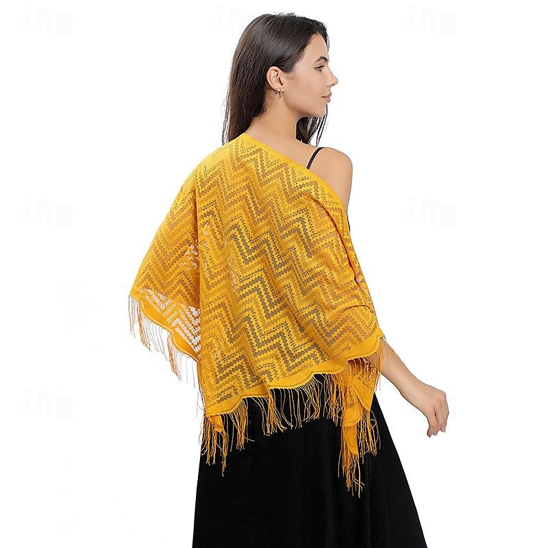 écharpe en dentelle ondulée robe de mariée robe de soirée châle en dentelle soirée dansante écharpe polyvalente pour femme de 2025 ? $19.49 –P3