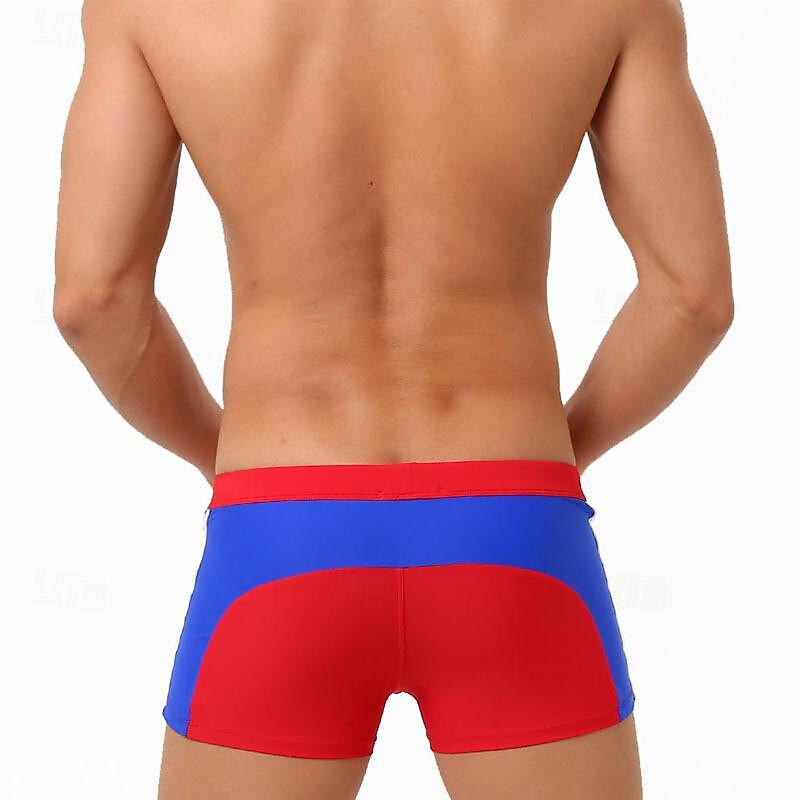 Homens Bermuda de Surf Shorts de Natação Calção Justo de Natação Patchwork Com Cordão Cintura elástica Bloco de cor Conforto Secagem Rápida Curto Feriado Praia Final de semana Moda Casual Preto de 2025 por $16.49 –P7
