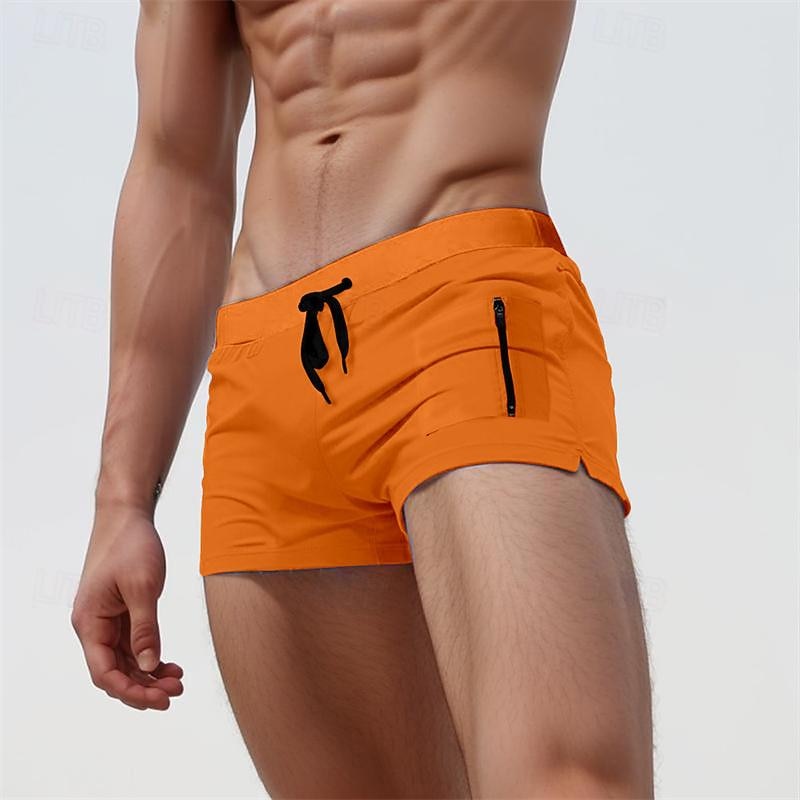 Men's Board Shorts Swim Shorts Swim Trunks Drawstring Elastic Waist Plain Comfort Quick Dry Short Holiday Beach Weekend Fashion Casual Black White Micro-elastic 2026 - $13.49 –P4