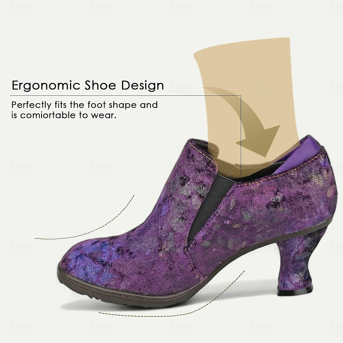 pantofi cu toc din piele intoarsa pentru dama – pantofi eleganti in stil vintage pentru evenimente si petreceri de seara 2026 - $94.99 –P4