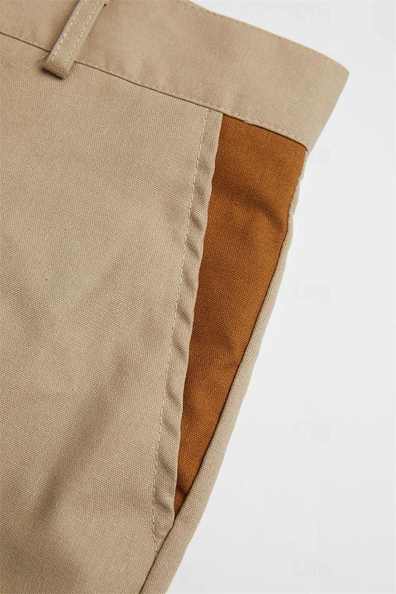 Homme Shorts cargo Shorts Shorts en Lin Shorts d'été Patchwork Avec Poches Bloc de Couleur Couleur Pleine Confort Respirant Court Occasionnel Quotidien Extérieur Mode Designer Vert Kaki Non Elastique de 2026 ? $25.99 –P5