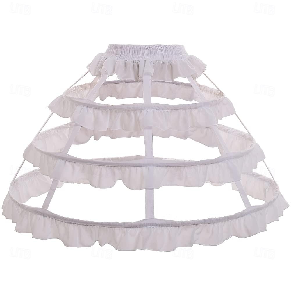 Cosplay Lolita Knelengde Underskjørt crinoline travelhet Prinsesse Kostyme Dame Maskerade Fest Utdrikningslag Voksne Underskjørt 2026 - $34.99 –P2