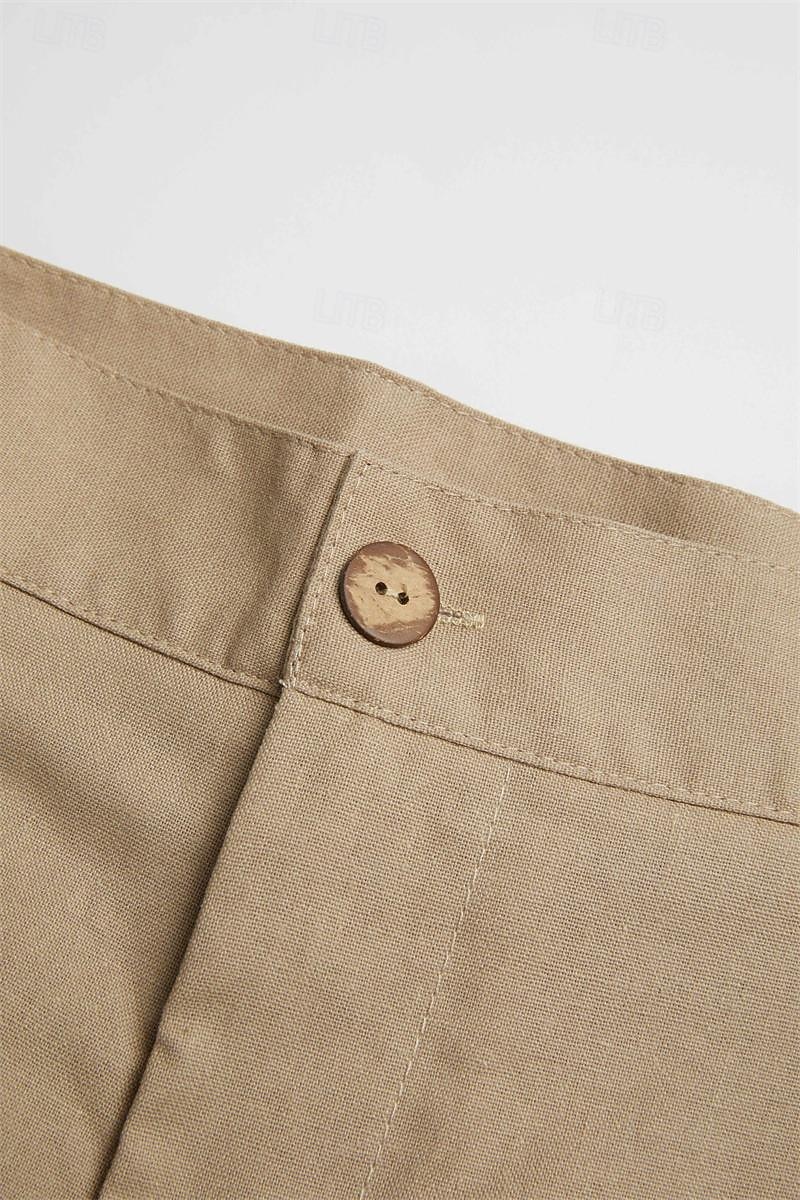 Homme Shorts cargo Shorts Shorts en Lin Shorts d'été Patchwork Avec Poches Bloc de Couleur Couleur Pleine Confort Respirant Court Occasionnel Quotidien Extérieur Mode Designer Vert Kaki Non Elastique de 2026 ? $25.99 –P3