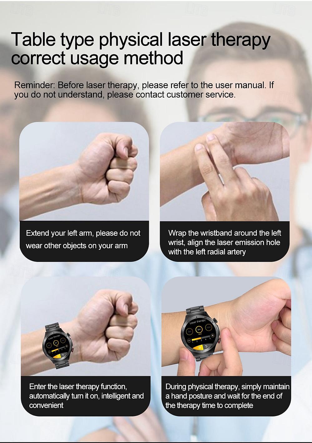 696 E800 Smart Watch 1.49 inch Smart Band Fitness Bracelet Bluetooth ECG+PPG Temperature Monitoring Pedometer Compatible with Android iOS Men Hands-Free Calls Message Reminder IP 67 46mm Watch Case 2025 - $96.99 –P8