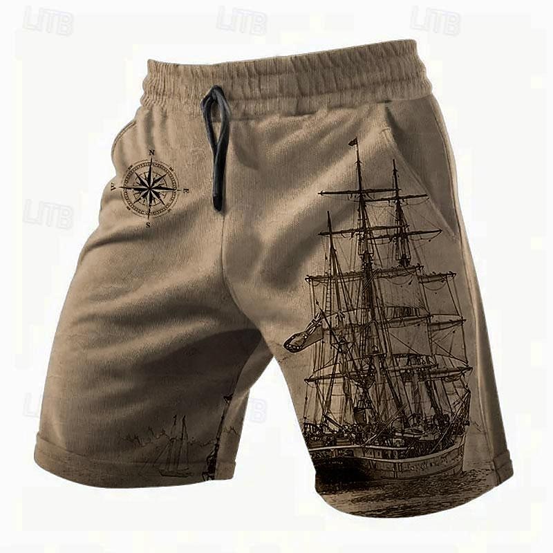 Homme Nautique Voilier Shorts Shorts d'été Short décontracté Taille Moyenne Streetwear Hawaïen Rétro Vintage Occasionnel Quotidien Fête Cordon de serrage Avec Poches Taille Élastique Designer de 2026 ? $20.99 –P6