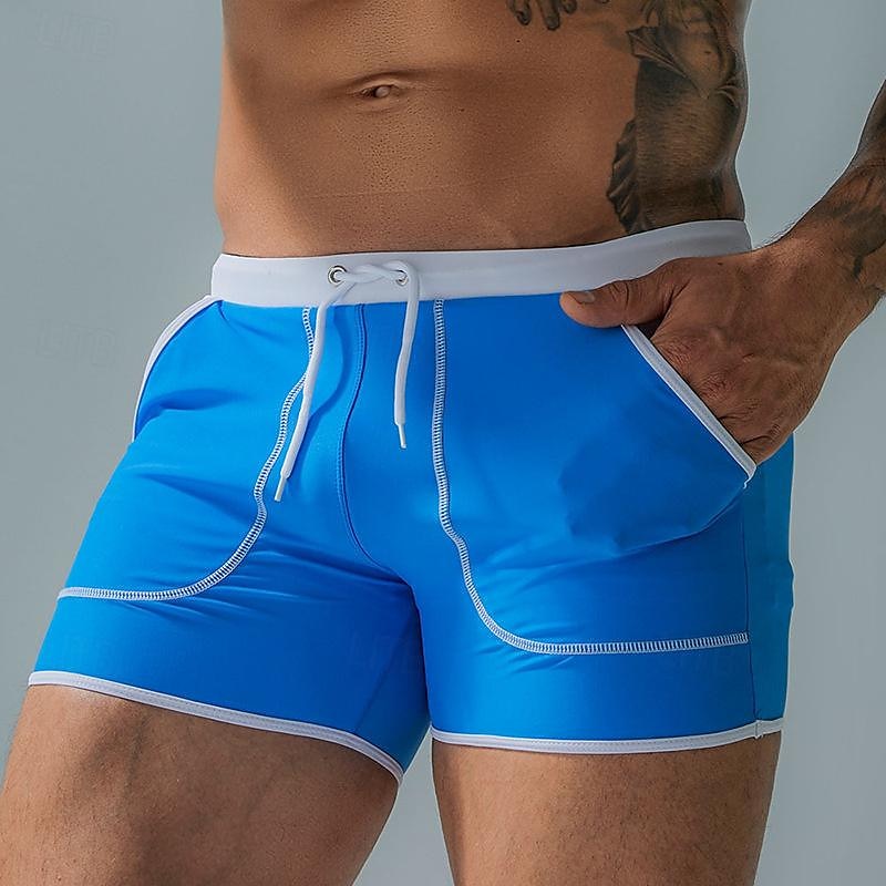 Per uomo Boxer da surf Pantaloncini da mare Boxer da mare Collage A cordoncino Vita elastica Color Block Comfort Asciugatura rapida Breve Per eventi Spiaggia Fine settimana Di tendenza Informale del 2025 a $16.49 –P12