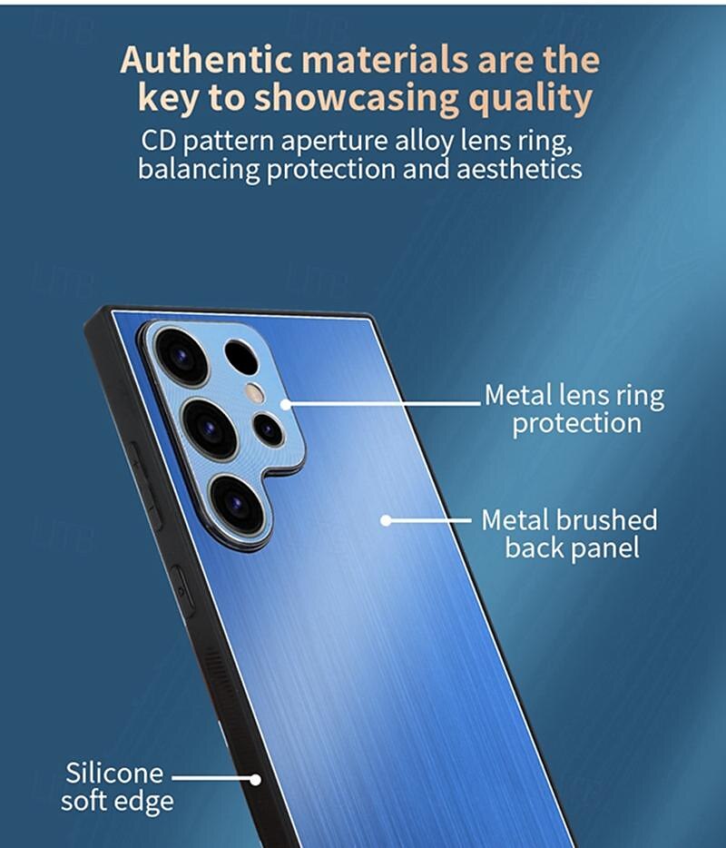 телефон Кейс для Назначение SSamsung Galaxy S24 S23 S22 S21 Ultra Plus А55 А35 А25 А15 5Г A54 A34 A14 Samsung A13 5G A13 Кейс на заднюю панель Защита от удара ТПУ Металл 2025 - $15.99 –P7