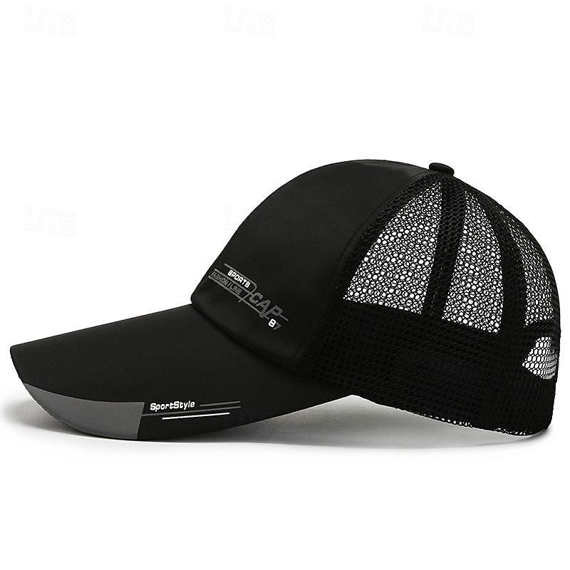 Hombre Gorra de Béisbol Sombrero para el sol Sombrero del camionero Gorra de malla Negro Blanco Poliéster Parte posterior de malla Moda Casual Calle Diario Letra Ajustable Filtro Solar Transpirable 2026 - $13.49 –P6