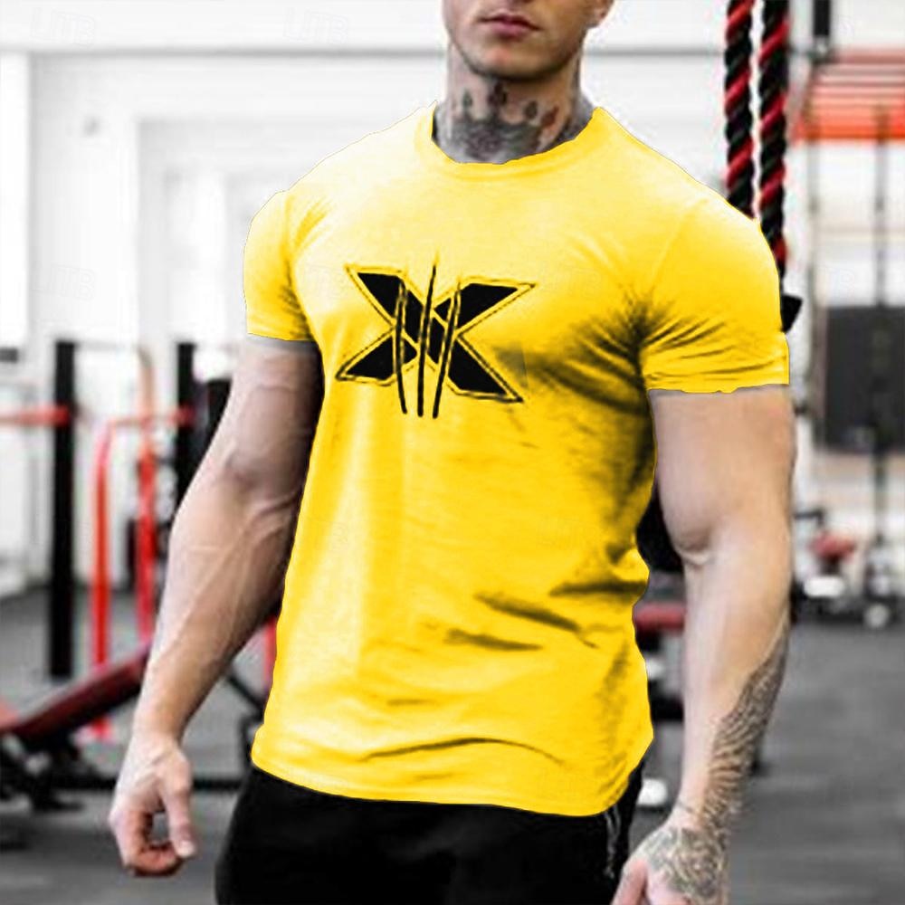 Hombre Graphic Letra Arañazos Camiseta Tee Algodón Manga Corta Gráfico Camisa Negro Blanco Verde Ejército Camiseta cómoda Aptitud física Gimnasia Ropa de diseñador de moda 2025 - $15.99 –P11