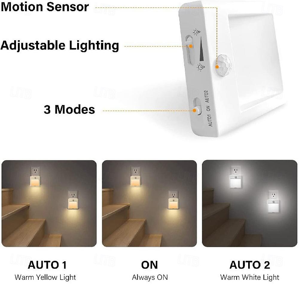 LED Night Light Smart Motion Sensor Dimmable Emergency Lamp White Warm Lamp Bedroom Living Room Study Bedside Kitchen Light 2025 - $18.49 –P3