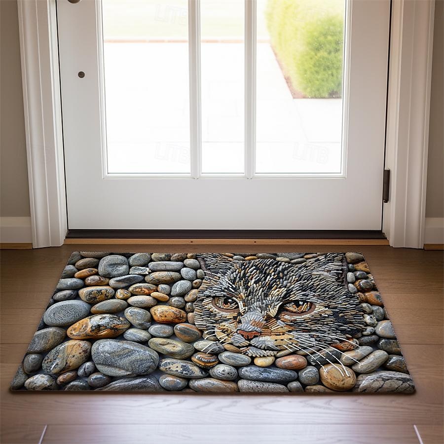 Cobblestones Animals Doormat Kitchen Mat Floor Mat Non-Slip Area Rug Oil Proof Rug Indoor Outdoor Mat Bedroom Decor Bathroom Mat Entrance Rug 2025 - $16.99 –P20