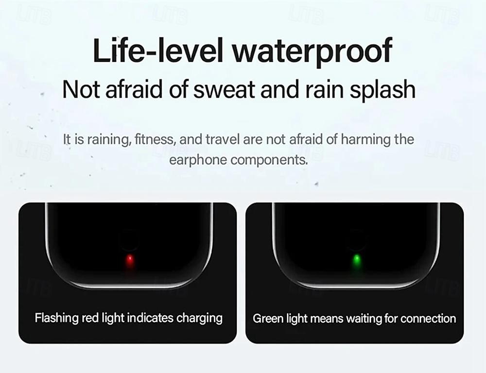 Lenovo LP40 Earphones TWS Wireless Bluetooth 5.0 Earbuds Bass Touch Control Stereo Noise Reduction Long Standby 230mAH 2025 - GBP £11.45 –P16
