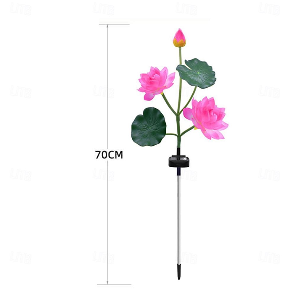 Solar Lotus Lantern - 7 Color Changing Waterproof LED Decorative Pathway Light for Garden, Courtyard, Lawn, Wedding and Festival Atmosphere 1PC 2025 - $33.99 –P2