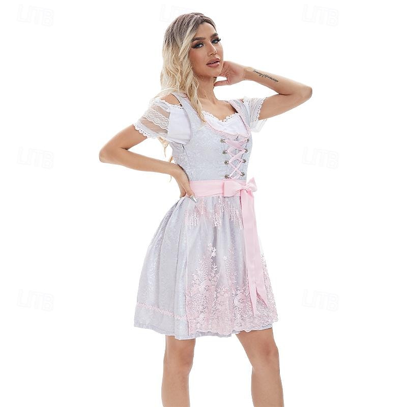Oktoberfest Jurken Dirndl Dirndl-blouse Beiers hulp in de huishouding Duits München Weiden Doek in traditionele stijl Blouse 2025 - $63.99 –P12