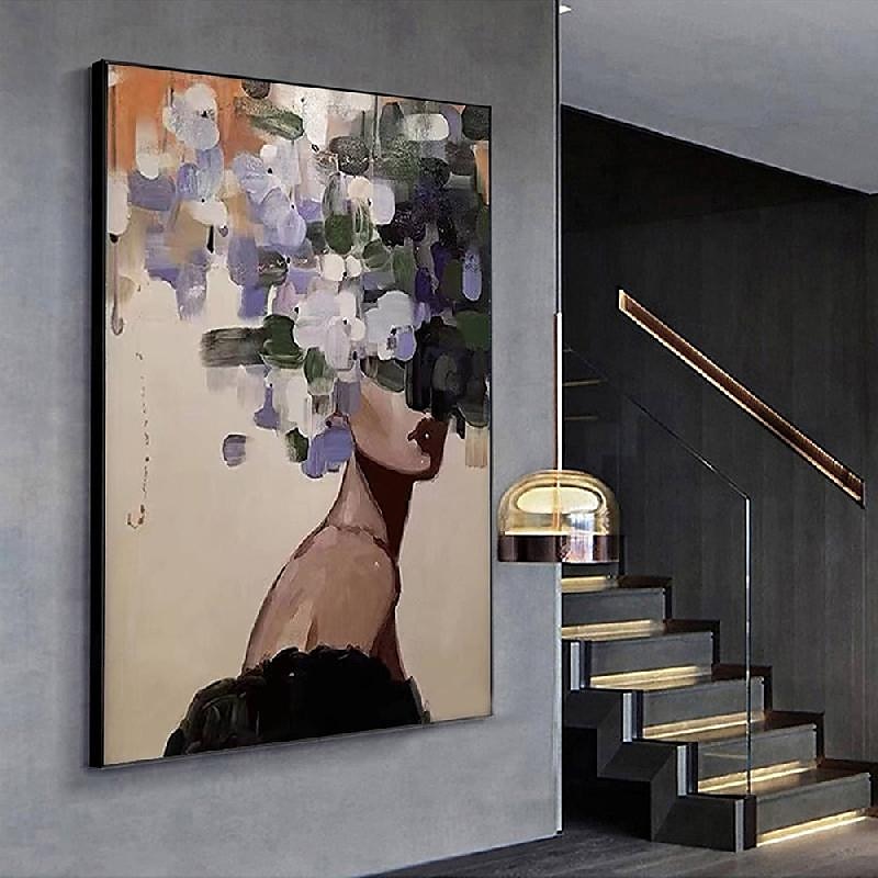 groot gezichtsloos portret schilderij handgeschilderde abstracte dame schilderij handgeschilderde vrouw gezicht kunstwerk handgemaakte muurkunst figuratieve canvas kunst schilderij ingelijste vrouw 2025 - $102.99 –P2