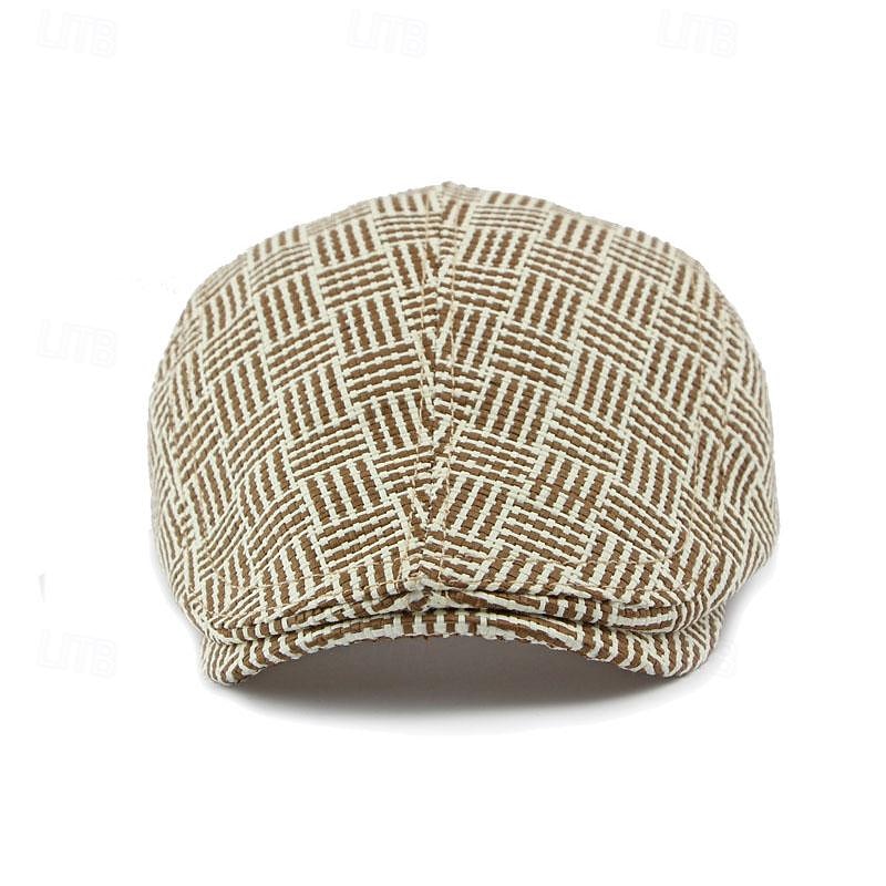Men's Flat Cap Ascot Hat Newsboy Hat Camel Brown Polyester Fashion Casual Street Daily Plain Adjustable Sunscreen Breathable 2026 - $13.49 –P9