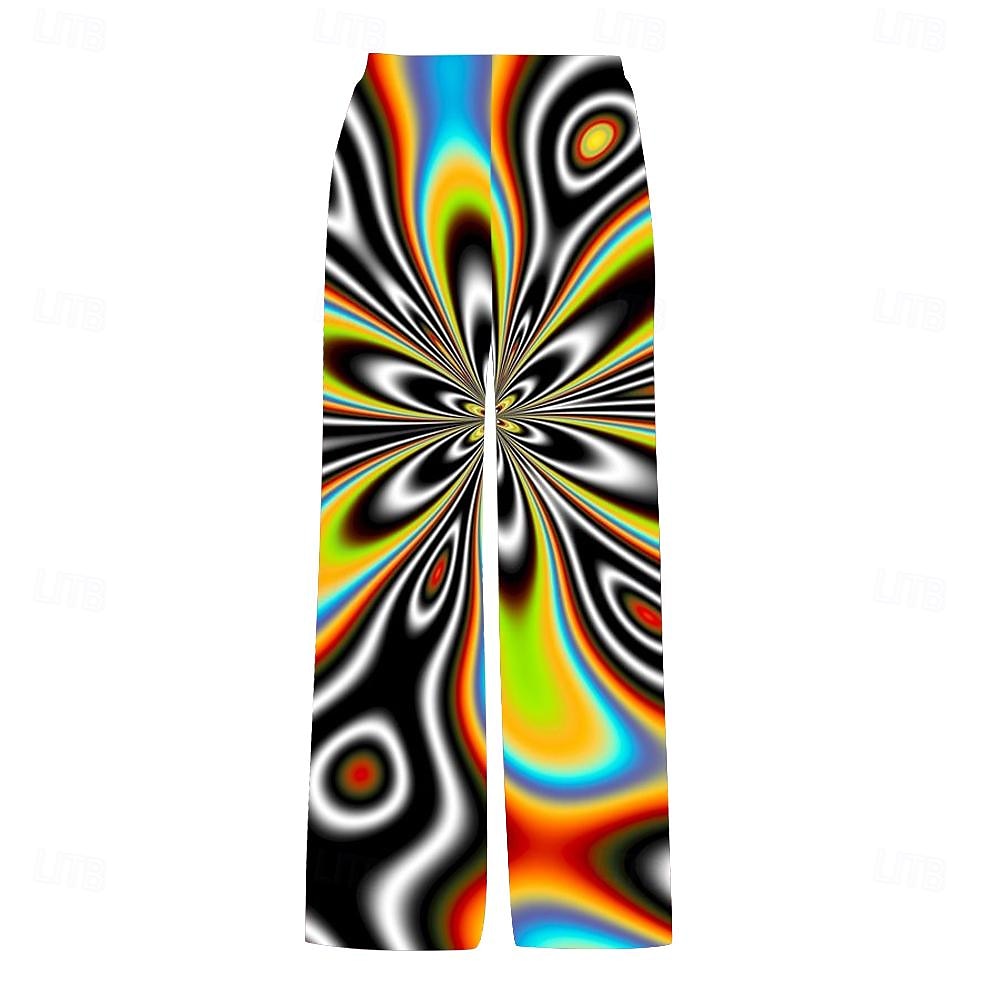 Men's Graphic Trousers Mid Waist Vacation Casual Summer Spring 3D Print Black Pink Blue 2025 - $25.99 –P2