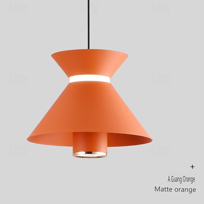 led pendellampe kjøkkenøy pendellampe 1-lys 15 cm enkelt design metallmalte overflater moderne nordisk stil soverom spisestue 110-240v 2025 - $168.99 –P10