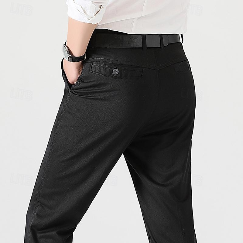 Herren Abschlußfeier Hose Chinos Chinohose Tasche Einfach Komfort Atmungsaktiv Outdoor Täglich Ausgehen Mode Lässig Schwarz Khaki 2025 - $16.49 –P6