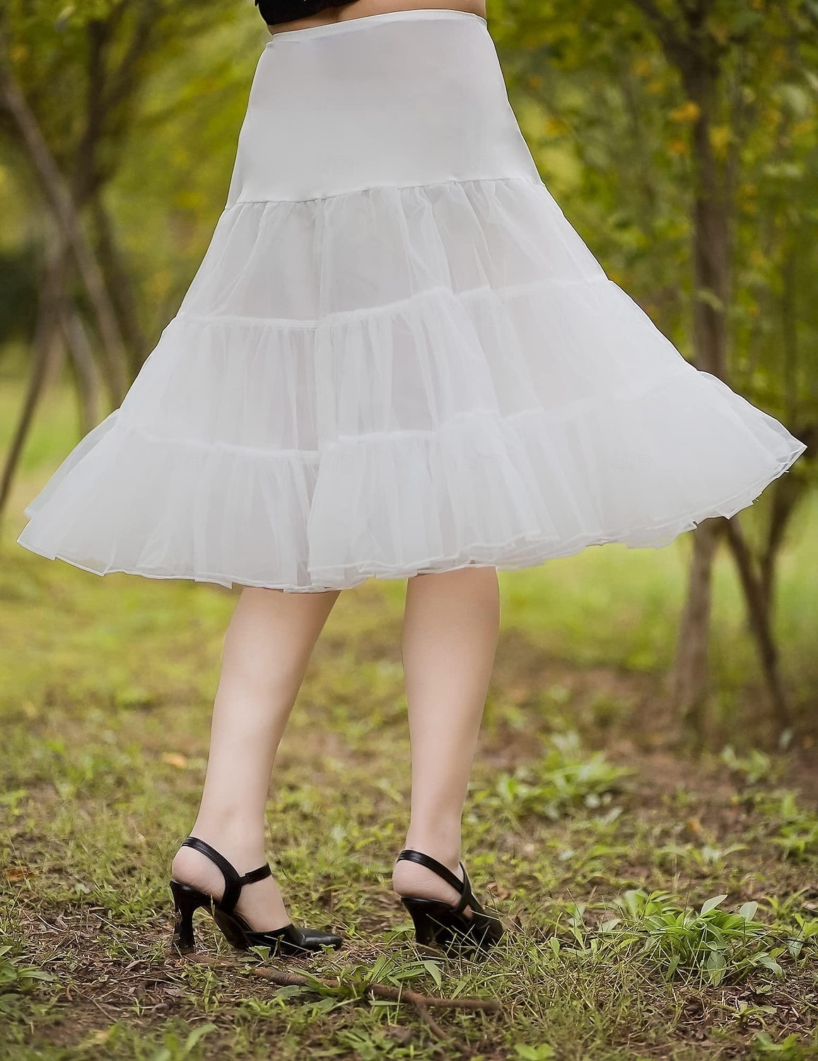 Princess Lolita 1950s Knee Length Petticoat Hoop Skirt Tutu Under Skirt Solid Colored Women's Bachelorette Party Petticoat 2025 - $20.99 –P10