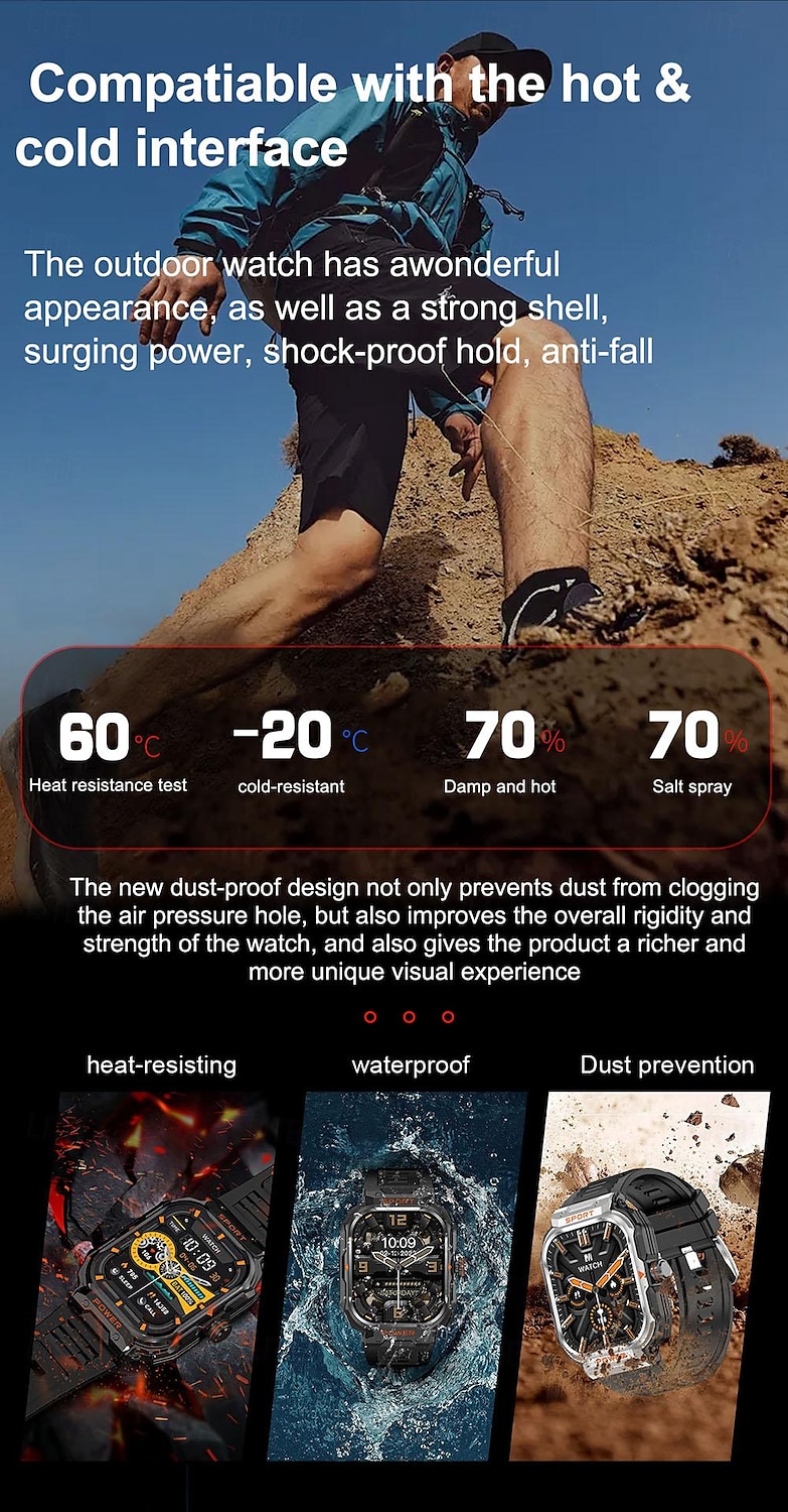 iMosi GT55 Smart Watch 2.01 inch Smartwatch Fitness Running Watch Bluetooth Pedometer Call Reminder Sedentary Reminder Compatible with Android iOS Unisex Long Standby Hands-Free Calls Waterproof IP 67 2026 - $85.99 –P2