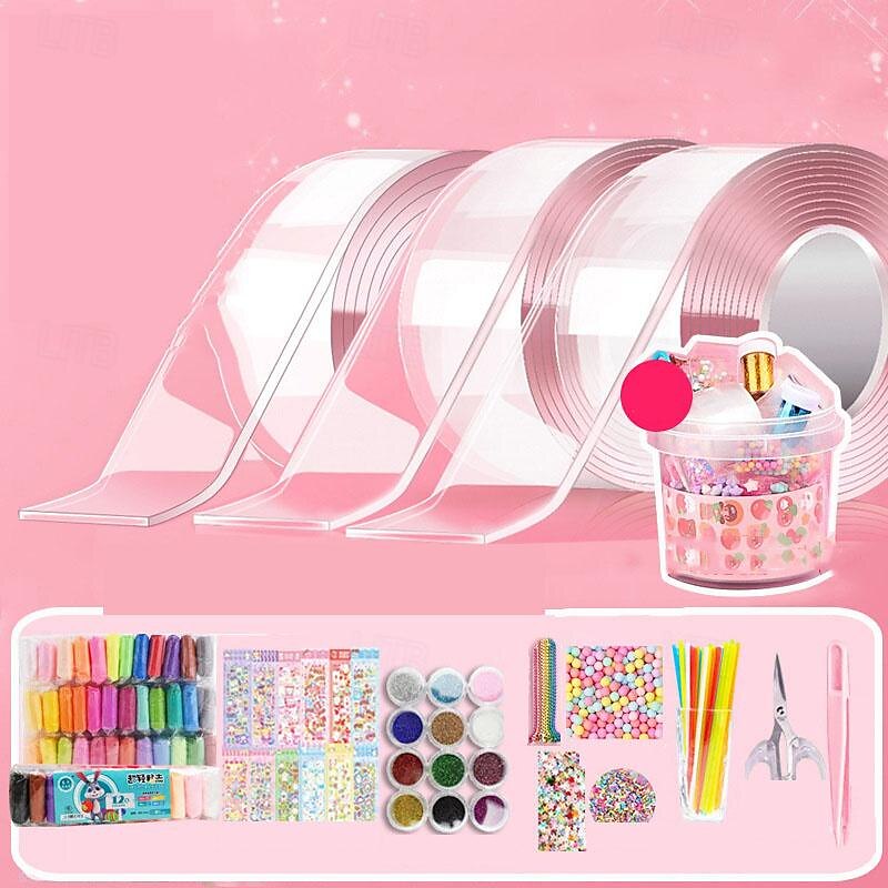 نانو لاصق الضغط تهب فقاعة الضغط لاصق الأرز لزجة لاصق على الوجهين مجموعة شريط نانو DIY 2025 - $31.99 –P12