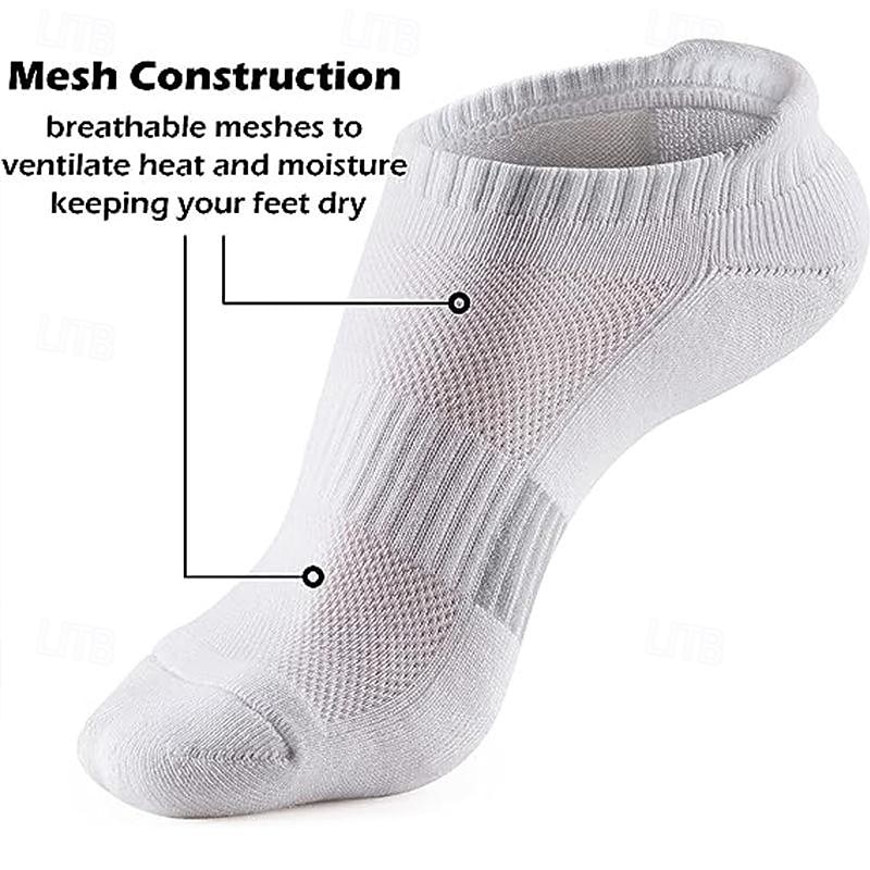 Men's 5 Pack Multi Packs Socks Ankle Socks Low Cut Socks Running Socks Casual Socks Black White Color Plain Sports & Outdoor Daily Vacation Basic Medium Spring Fall Fashion Casual 2025 - $7.99 –P6