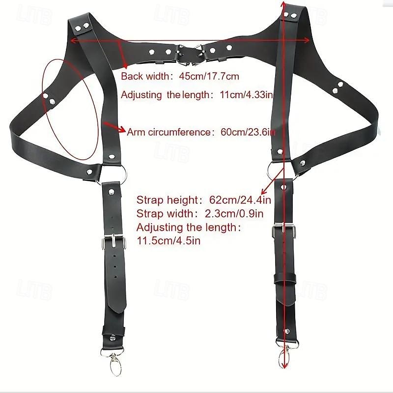Retro Vintage Medieval Renaissance Armor Chest Harness Viking Fancy Dress Men's Halloween Carnival Masquerade Party Renaissance Fair LARP Adults Suspenders 2026 - $17.49 –P10