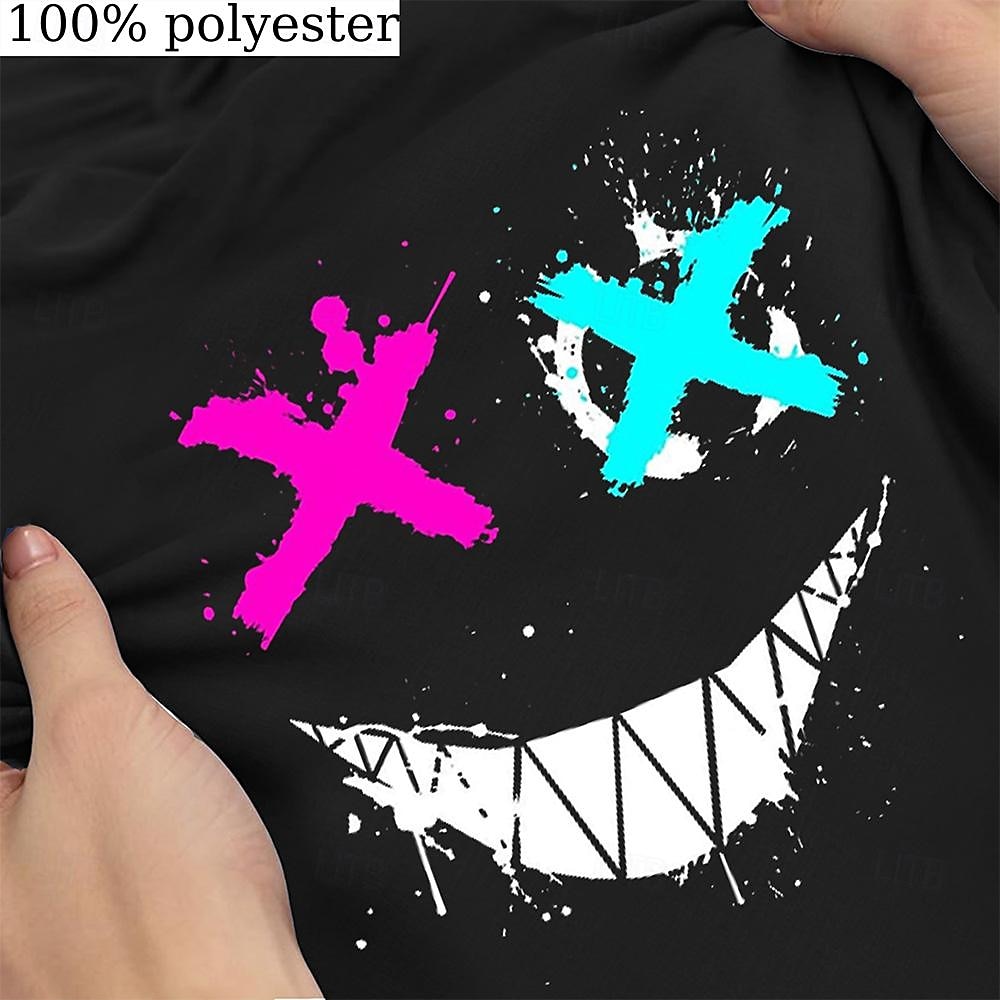Férfi Grafika Vicces Mosolygó arc Póló Rövid ujjú póló 3D nyomtatás Terített nyak Ing Divat Dizájn Napi Fekete Medence Lóhere Tavaszi nyár Ruházat S M L XL XXL XXXL 2025 - $15.99 –P3