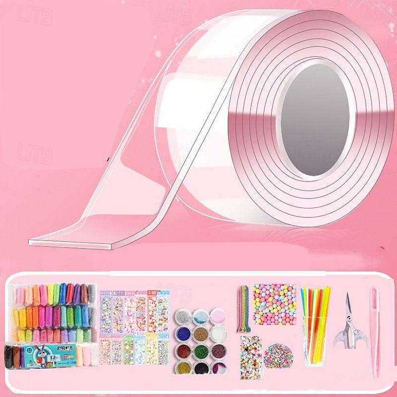 نانو لاصق الضغط تهب فقاعة الضغط لاصق الأرز لزجة لاصق على الوجهين مجموعة شريط نانو DIY 2025 - $31.99 –P13