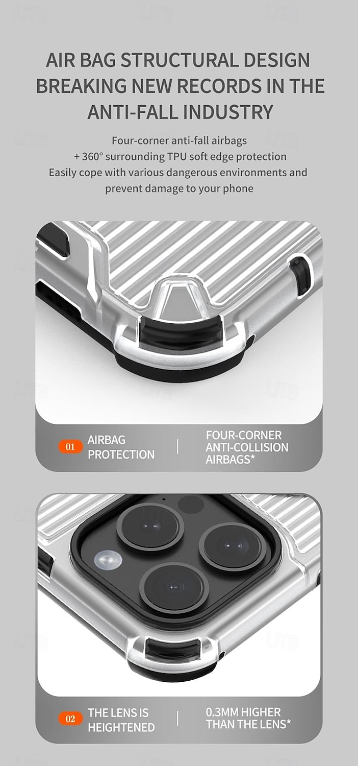 Phone Case For iPhone 16 iPhone 15 Pro Max Plus iPhone 14 13 12 11 Pro Max Plus Back Cover with Stand Holder Support Wireless Charging Shockproof TPU PC 2025 - $18.99 –P9