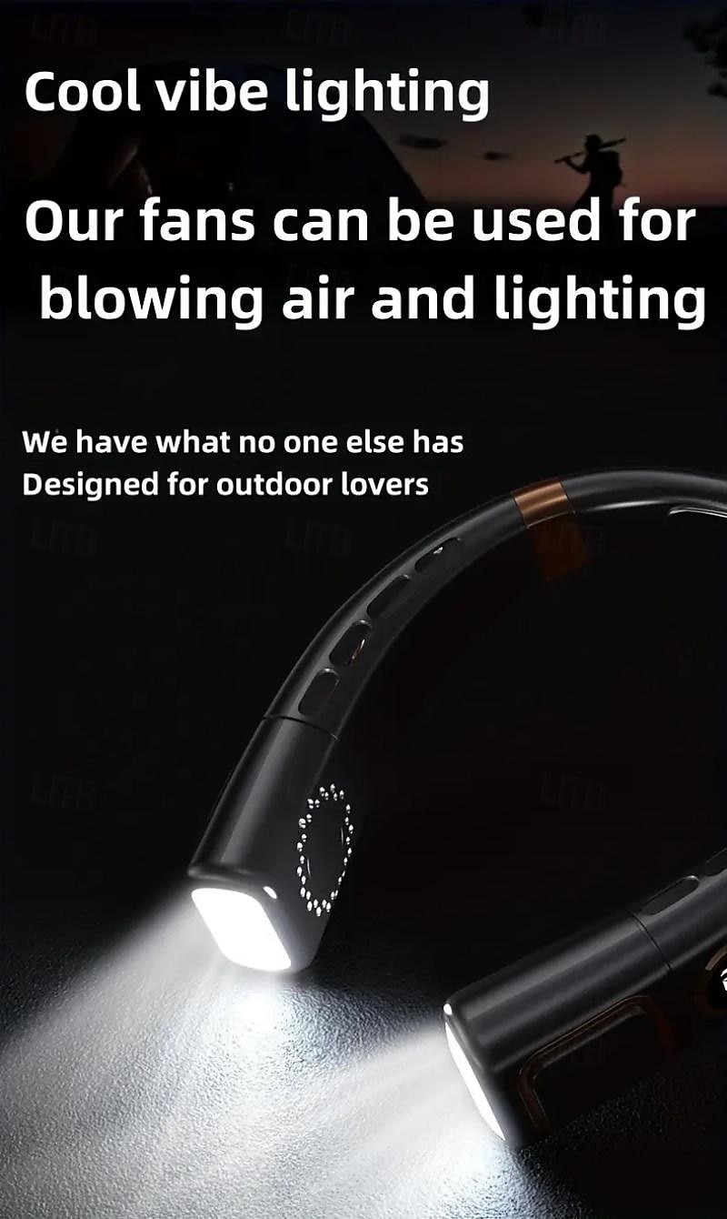 Draagbare 5-Snelheid Nekventilator – Aanraakbesturing Stille Luchtkoeler USB-aangedreven voor Buitensport en Reizen 2026 - $31.99 –P7