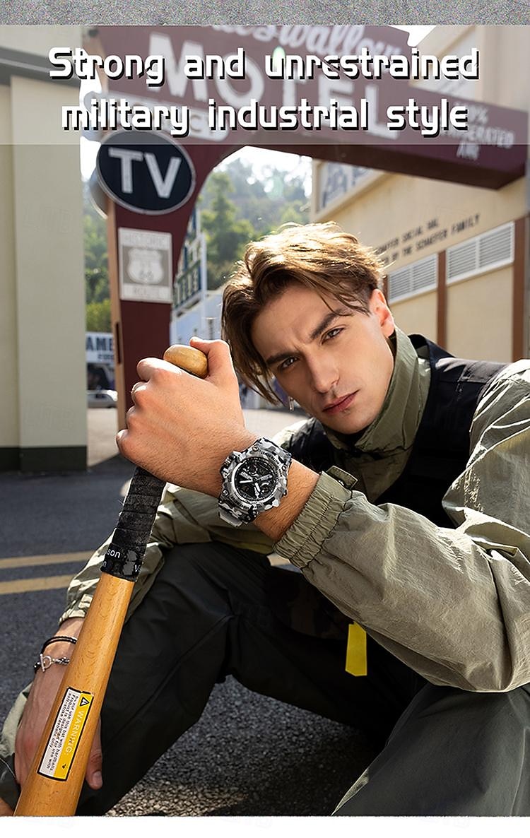 SANDA Men Digital Watch Outdoor Sports Fashion Casual Luminous Stopwatch Alarm Clock Waterproof TPU Watch 2026 - $33.99 –P3