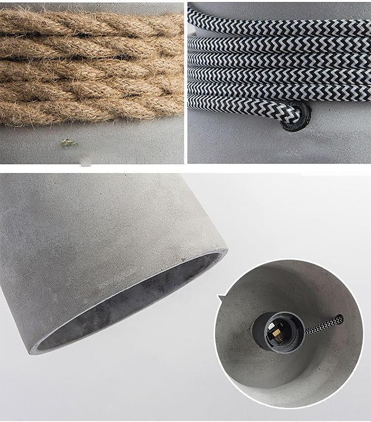 Industry Concrete Pendant Light in Gray Finish, E27 Bell Shape Shade Industrial Hanging Chandelier, Mini Cement Hanging Lighting Fixture, for Kitchen Island Dining Living Room Bedroom 2025 - $152.99 –P10