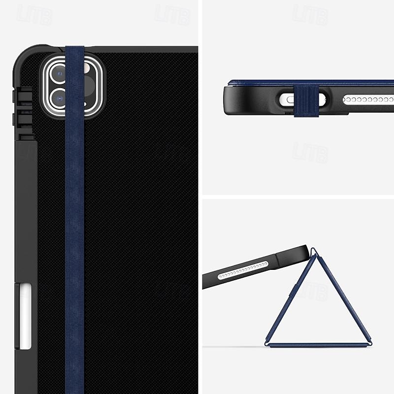 Таблетка Чехлы панели Назначение Apple ipad 9th 8th 7th Generation 10.2 inch iPad Pro 12.9'' 5th iPad Air 3-й Портативные Держатель для карандашей Тройная подставка ТПУ Кожа PU 2025 - $24.99 –P9