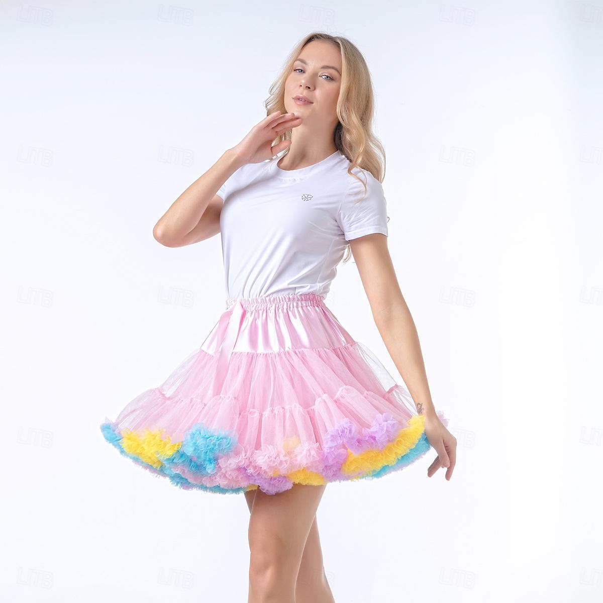 Retro 50. léta Spodnička Sukénka Pod sukní Princeznovské Dámské předvečer Všech svatých Karneval Plesová maškaráda loučení se svobodou nevěsty Dospělí Sukně 2025 - $24.99 –P3